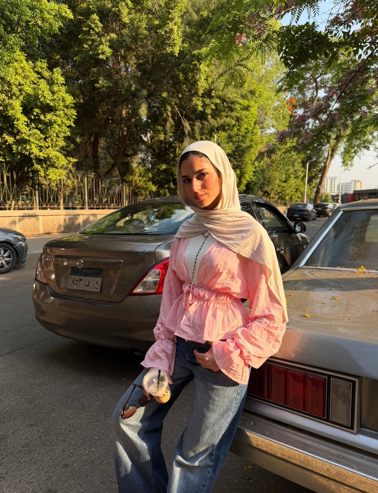 Fluffy ties blouse - pink