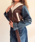 Leather X denim jacket