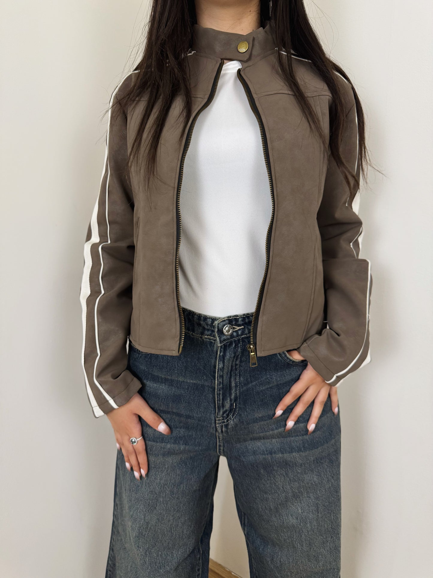 Biker leather jacket